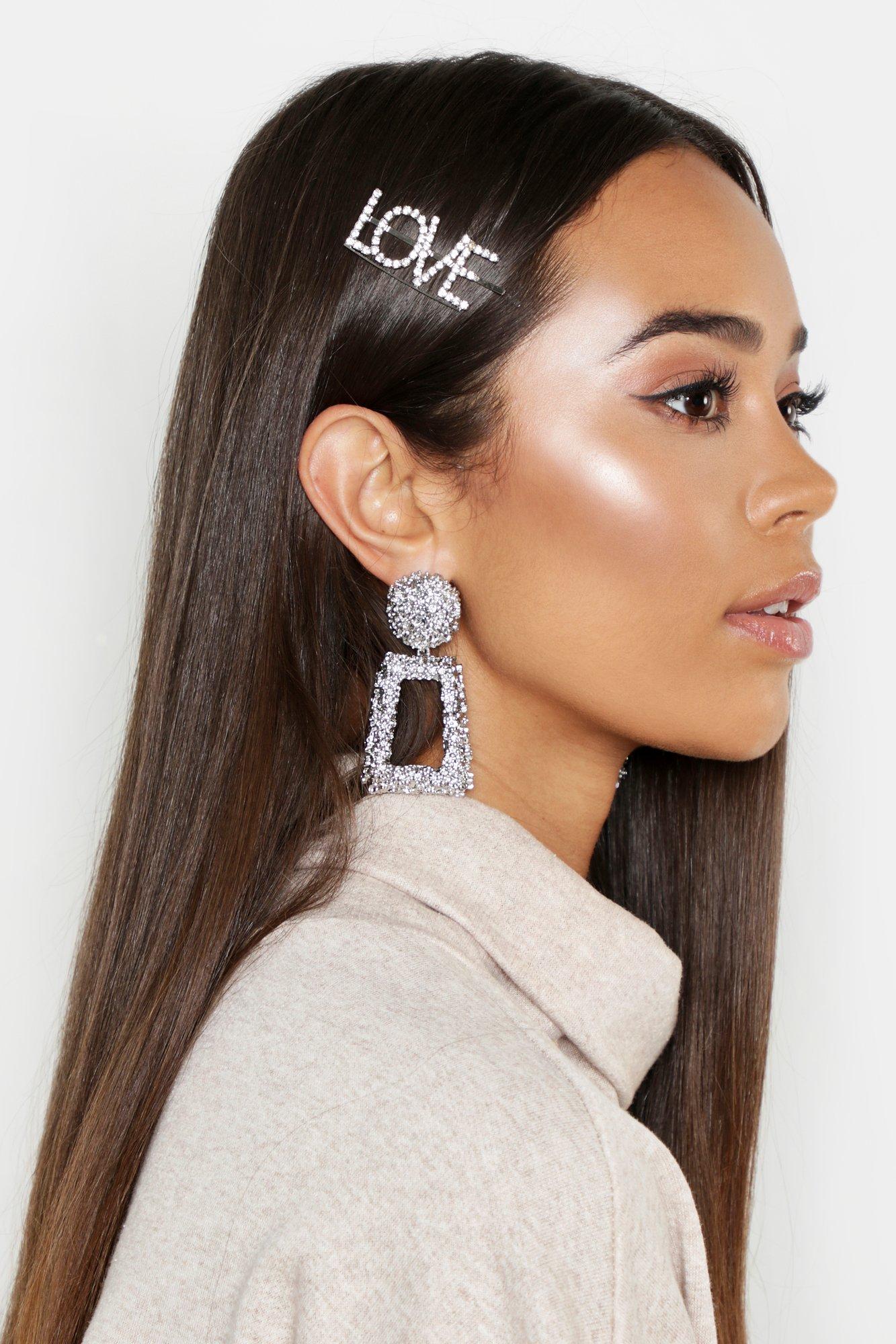 Silver LOVE Diamante Hair Slide alternative image Silver LOVE Diamante Hair Slide alternative image Silver LOVE Diamante Hair Slide alternative image LOVE Diamante Hair Slide