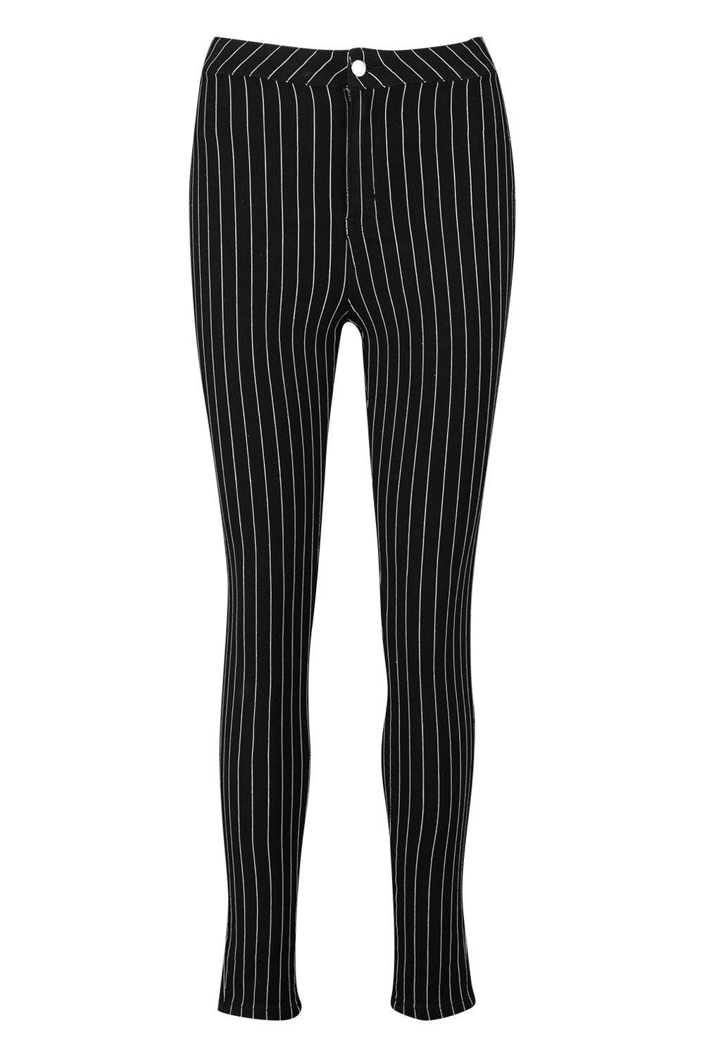 Black pinstripe skinny jeans online