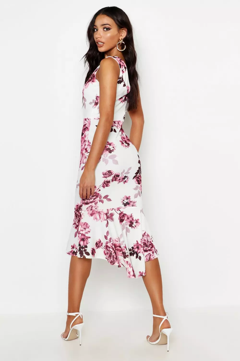 Bandeau fishtail midi store dress