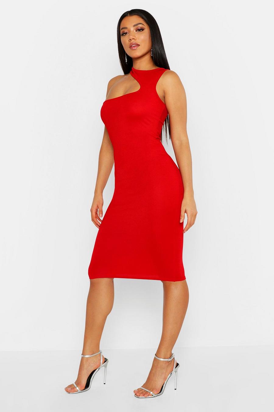 Cut Out Neck Bodycon Midi Dress image number 1