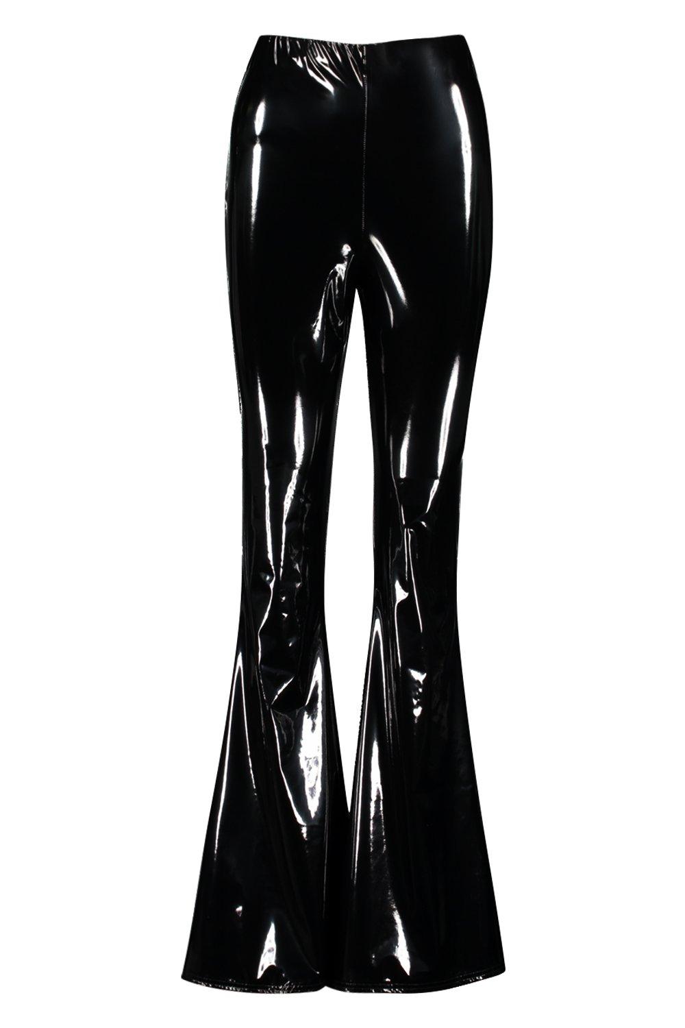 flared vinyl trousers