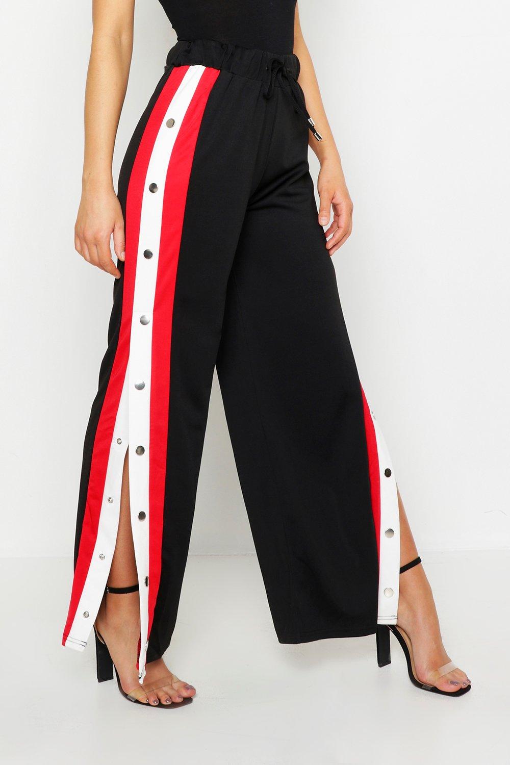 Popper track pants on sale womens