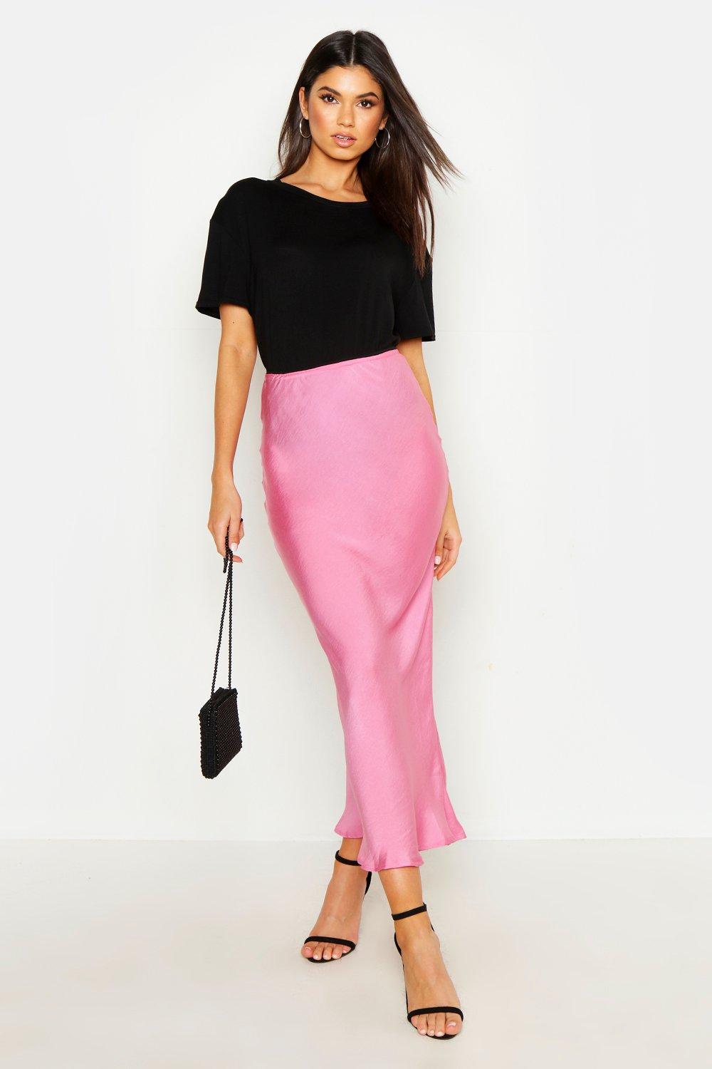 pink skirt boohoo