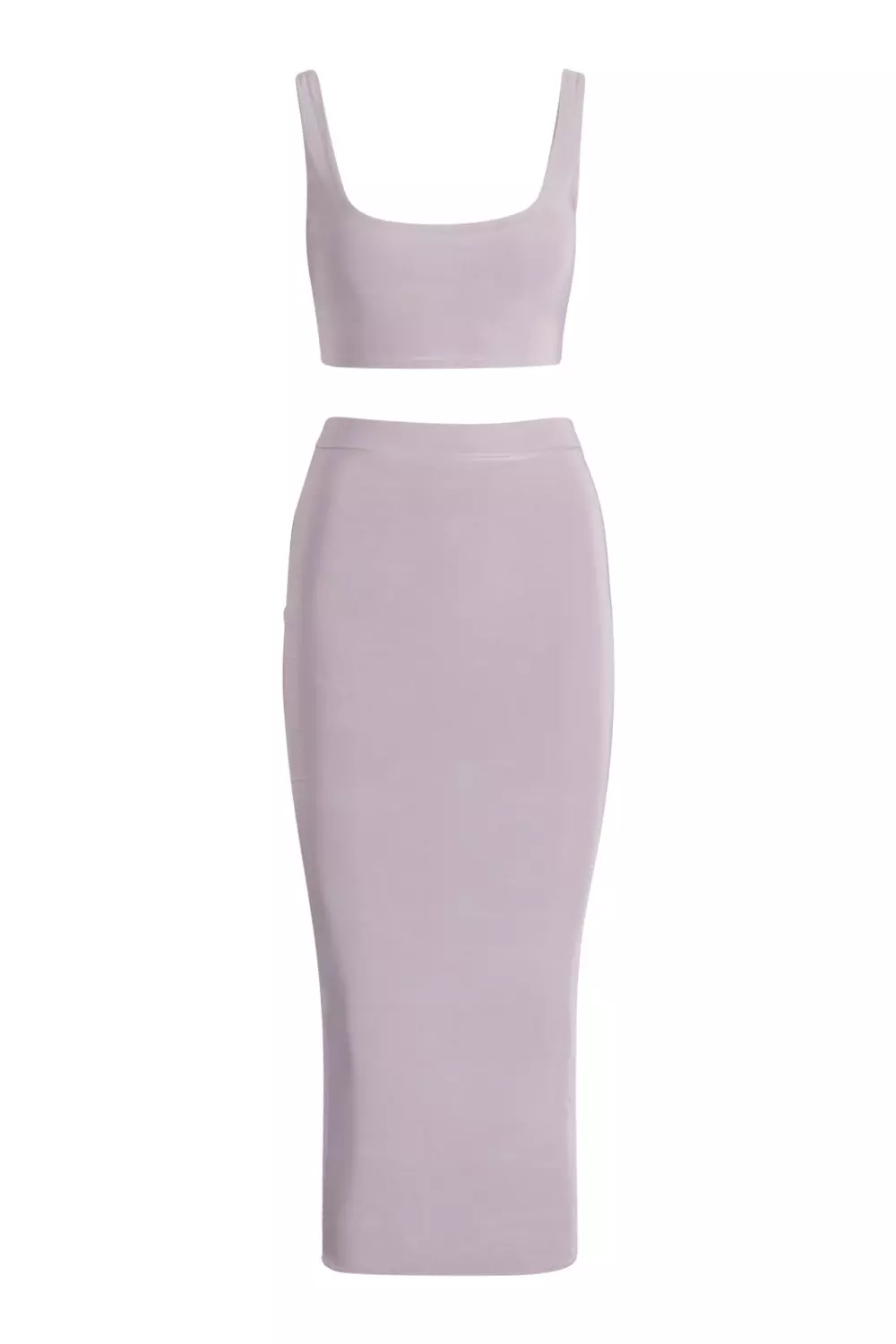 Grey Double Layer Square Neck & Midaxi Co-Ord Set alternative image