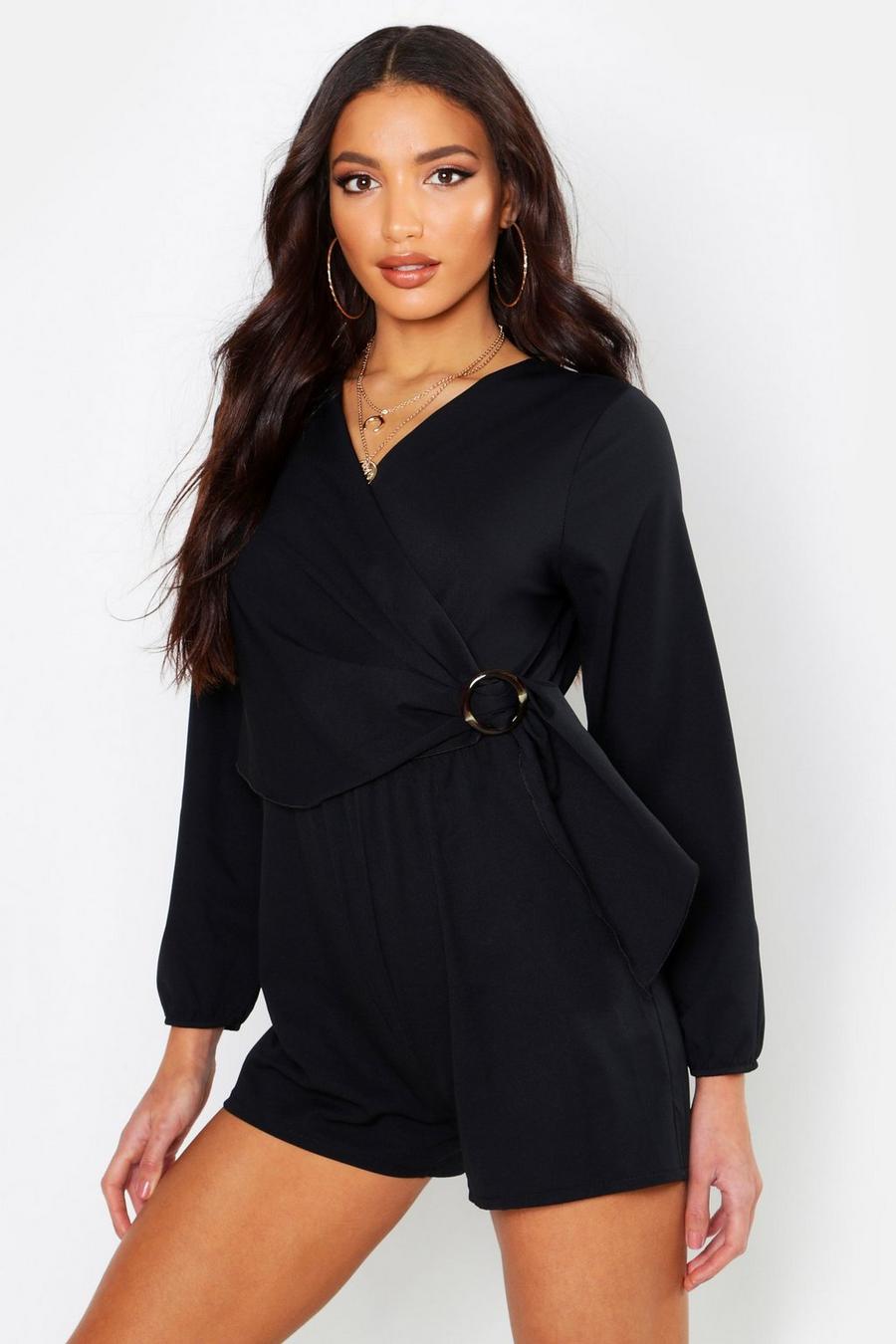 Horn O Ring Wrap Front Playsuit image number 1