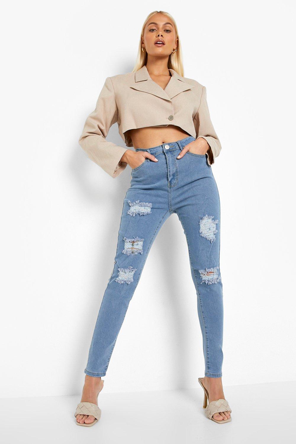 boohoo distressed jeans