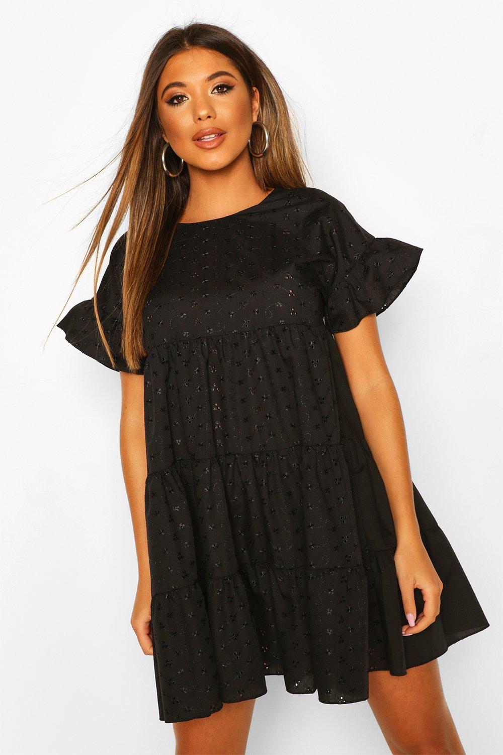 boohoo broderie dress