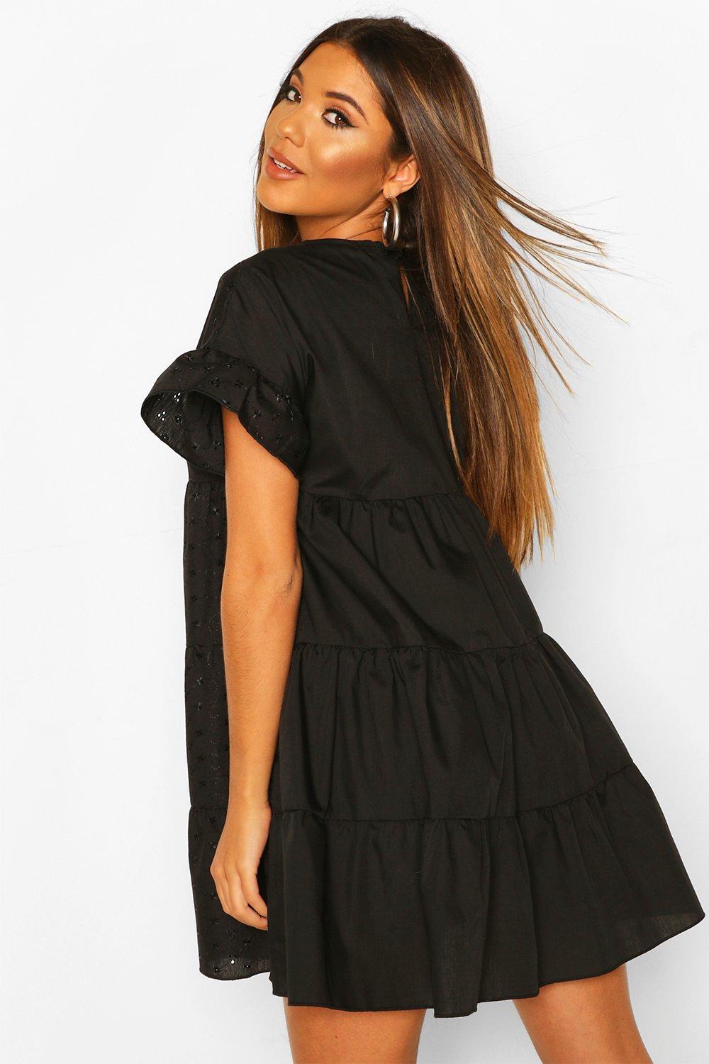 boohoo broderie dress