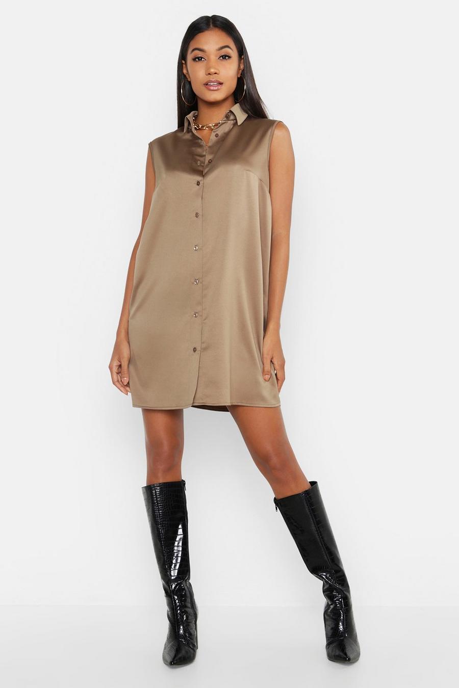 Sleeveless Shirt Dress image number 1