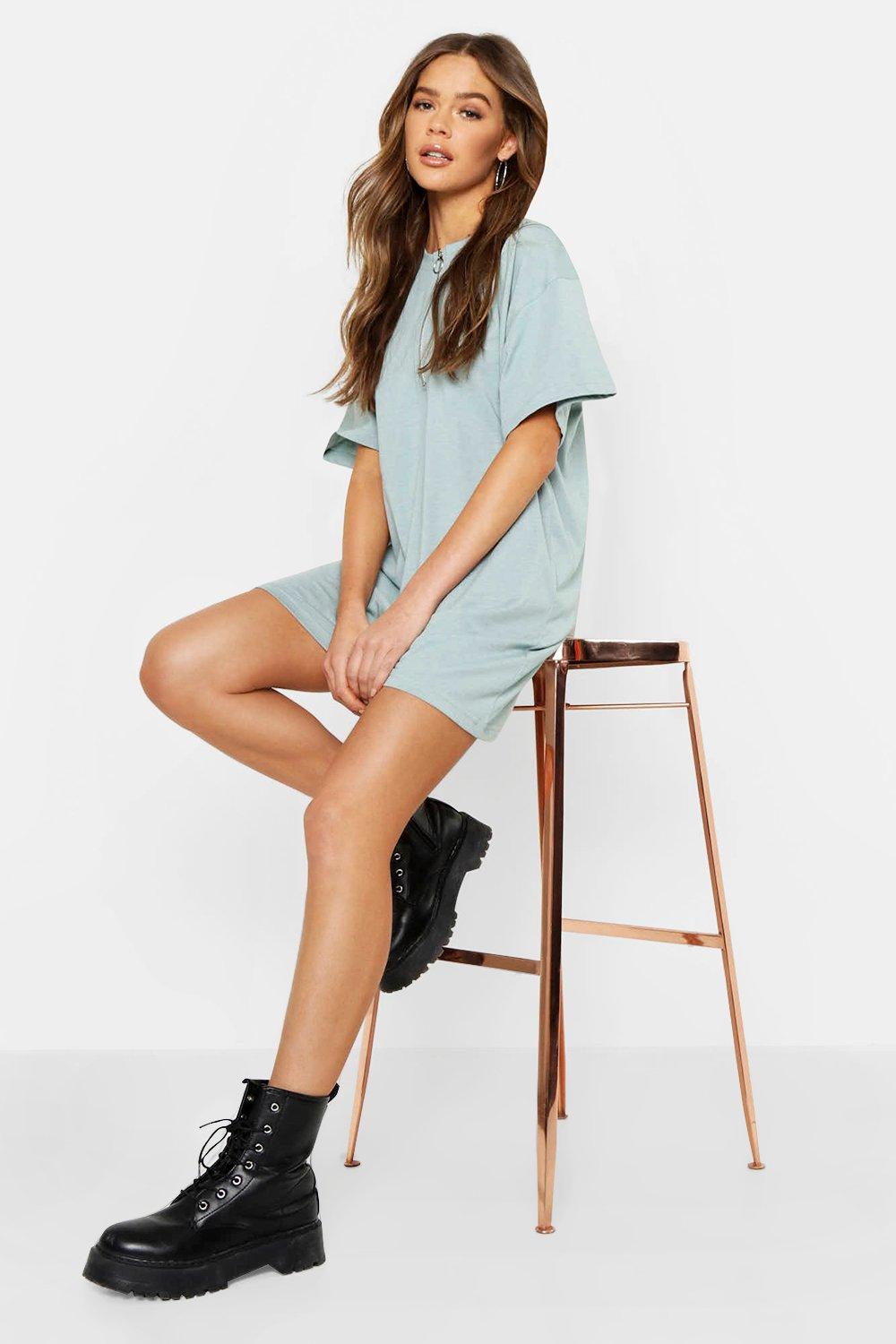 O Ring Zip Detail T Shirt Dress