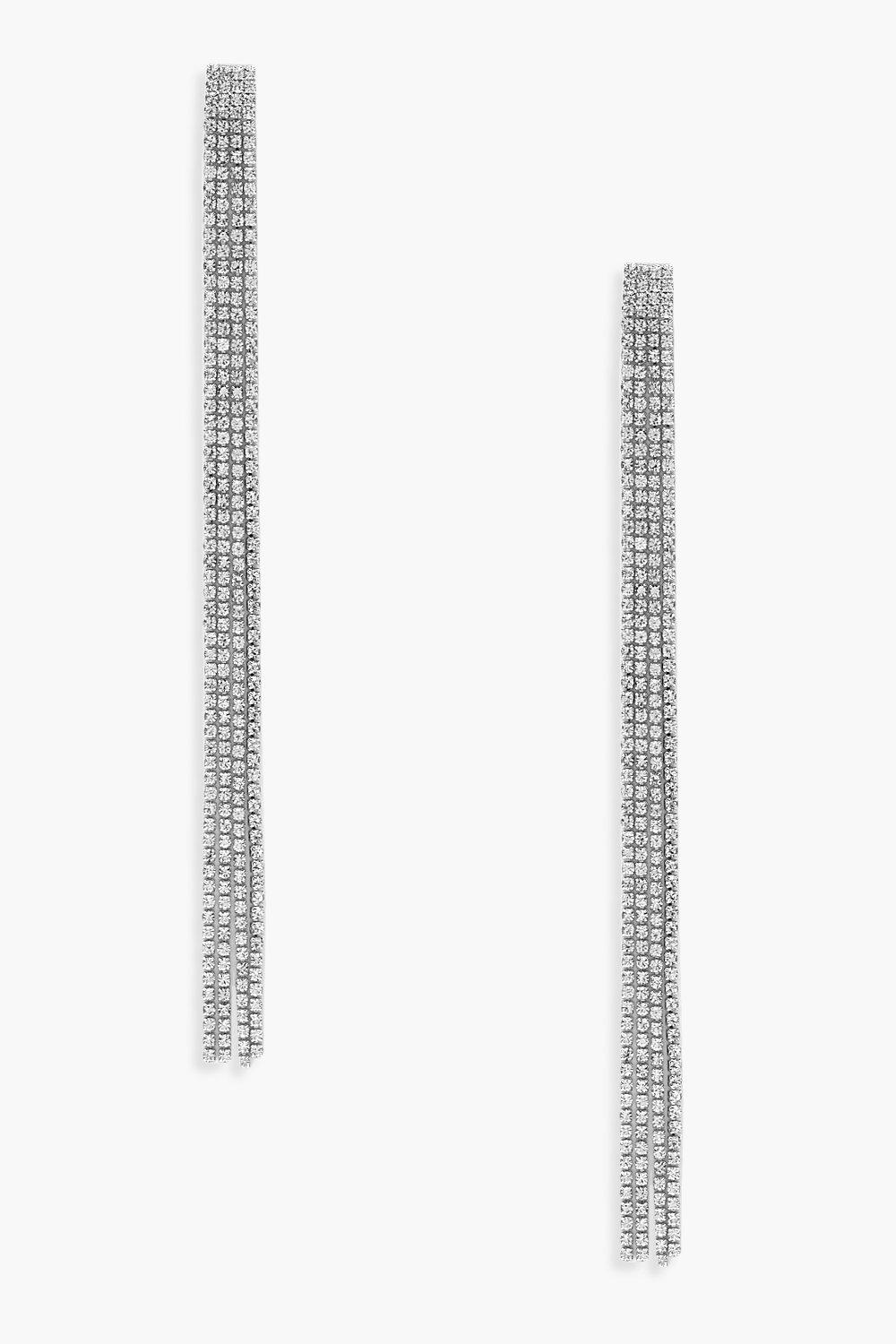 Long on sale diamante earrings