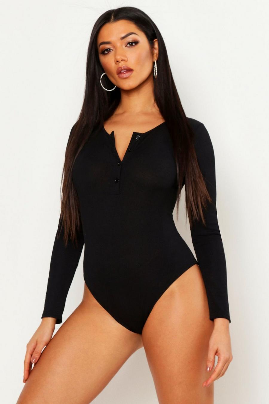 I Saw It First Rib Button Front Bodysuit