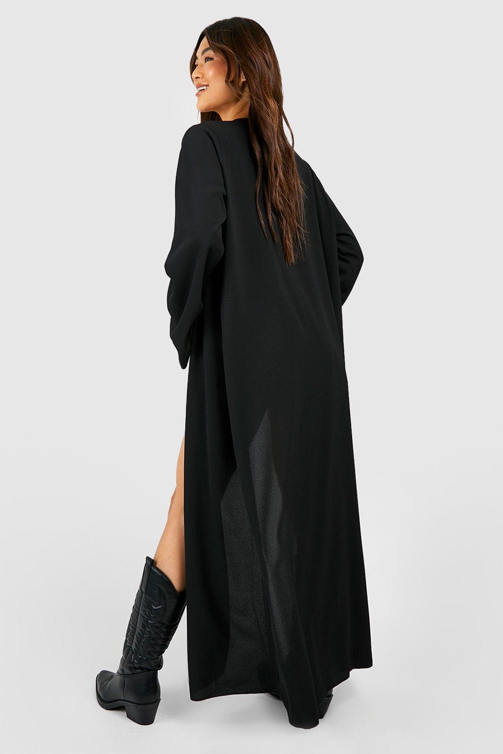 Ladies Chiffon Kimono - Black