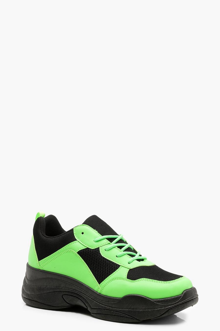 Neon Panel Chunky Sneakers image number 1