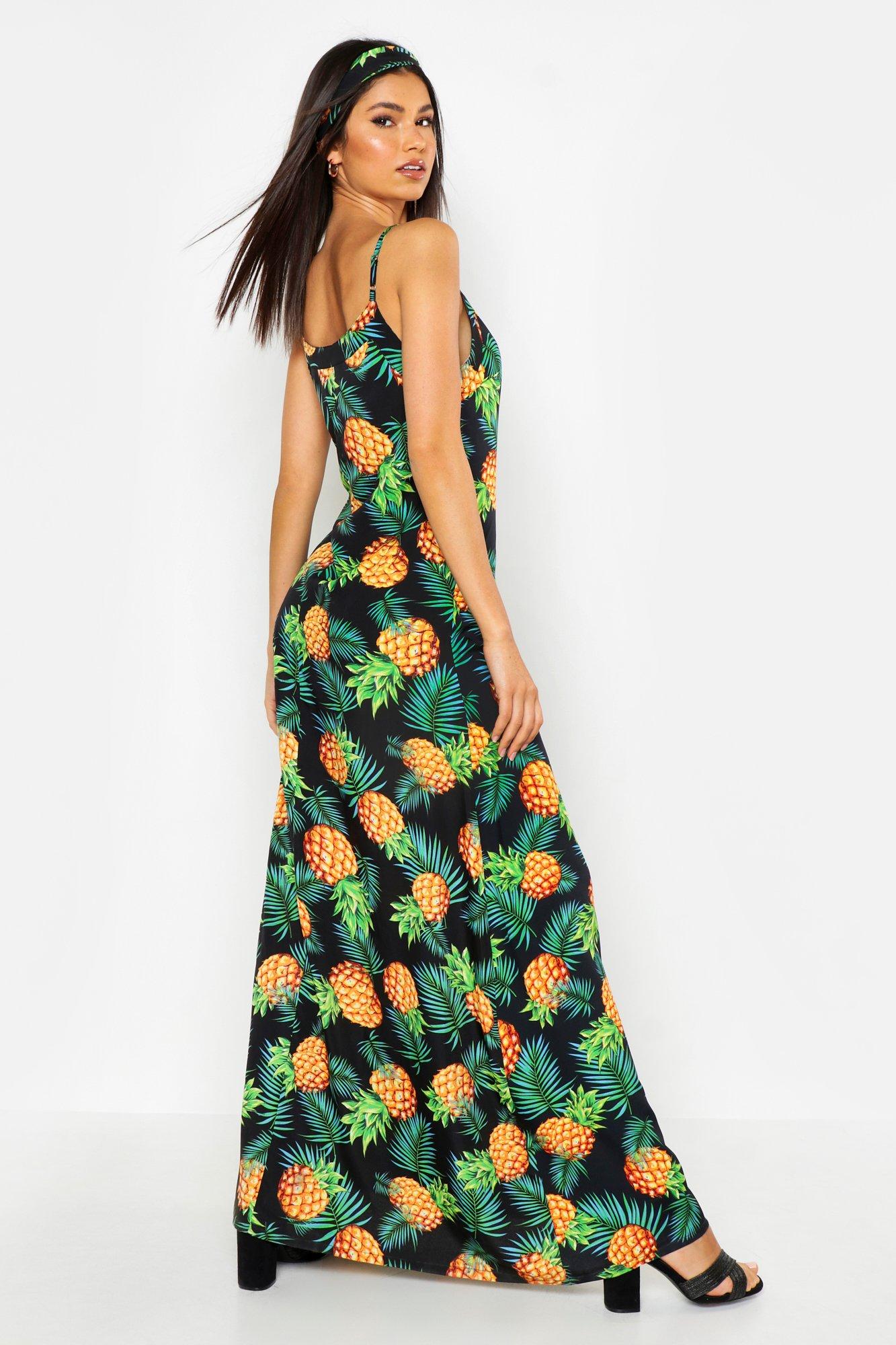 Pineapple print deals maxi dress