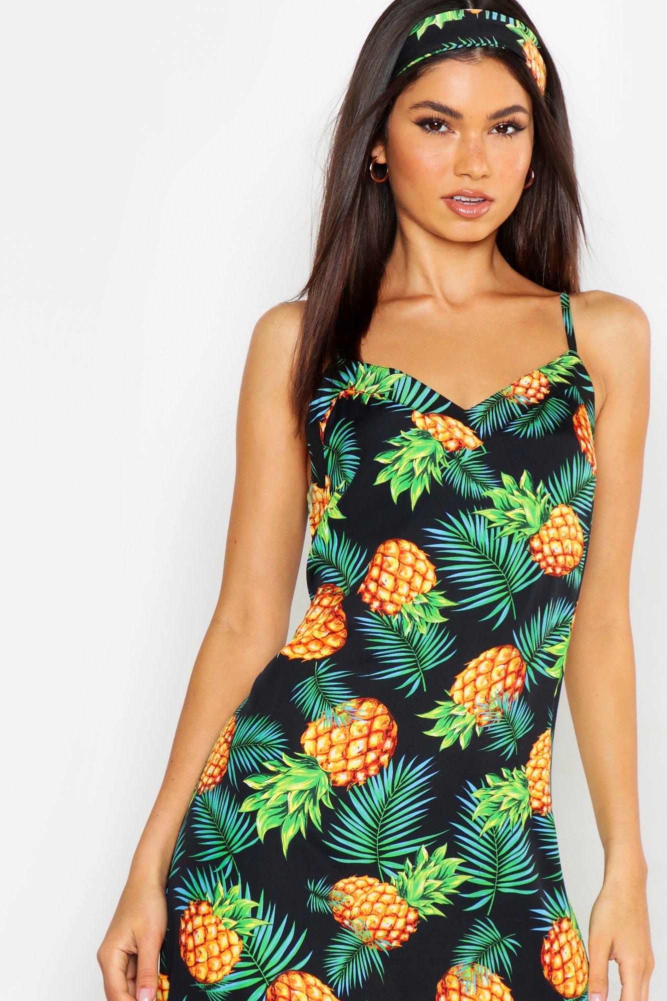 conversie Slapen Wizard Woven Pineapple Maxi Dress & Matching Head Scarf | boohoo