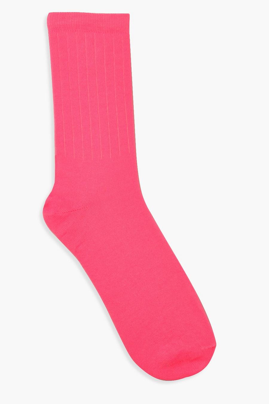Chaussettes de sport fluo, Rose pink image number 1