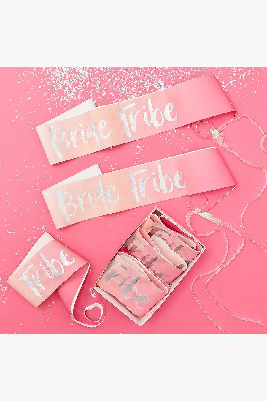 „Bride Tribe“ Schärpen, 6er-Pack image number 1