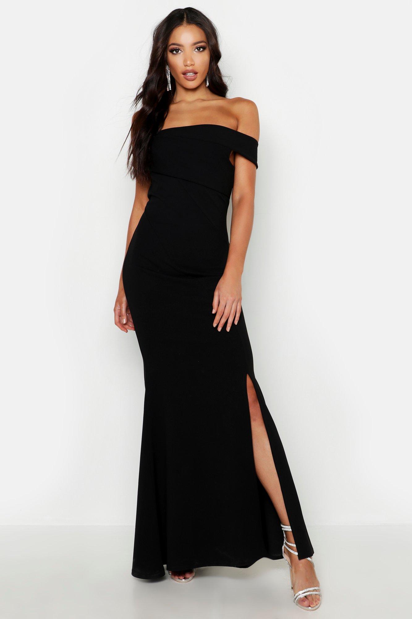 boohoo bardot maxi dress