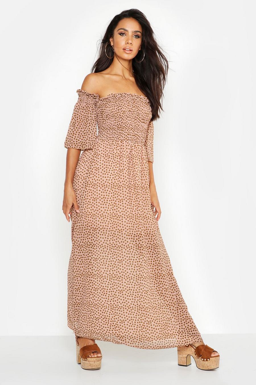 Woven Spot Sheered Maxi Dress image number 1