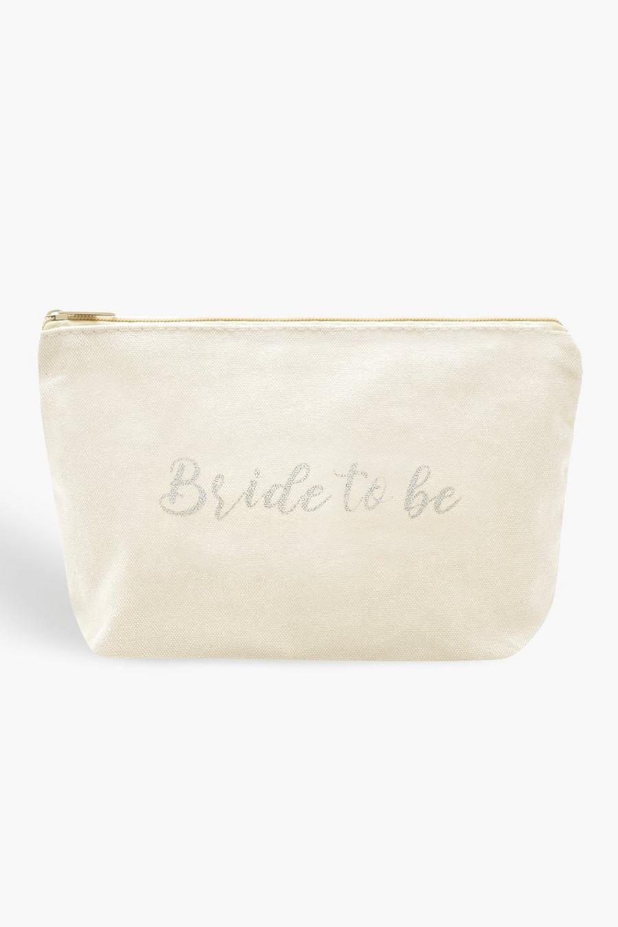 White Bride To Be Makeup Bag image number 1