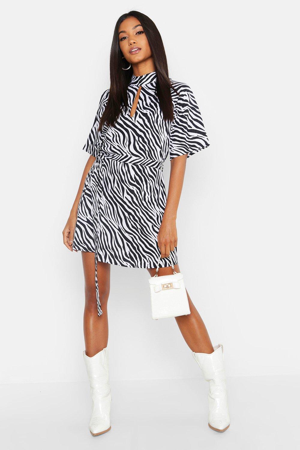 boohoo zebra dress