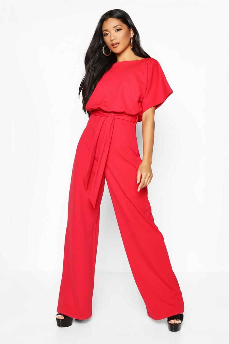 Red Double Layer Jumpsuit image number 1