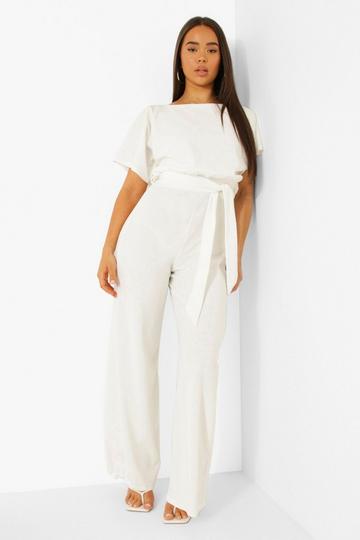Double Layer Jumpsuit white