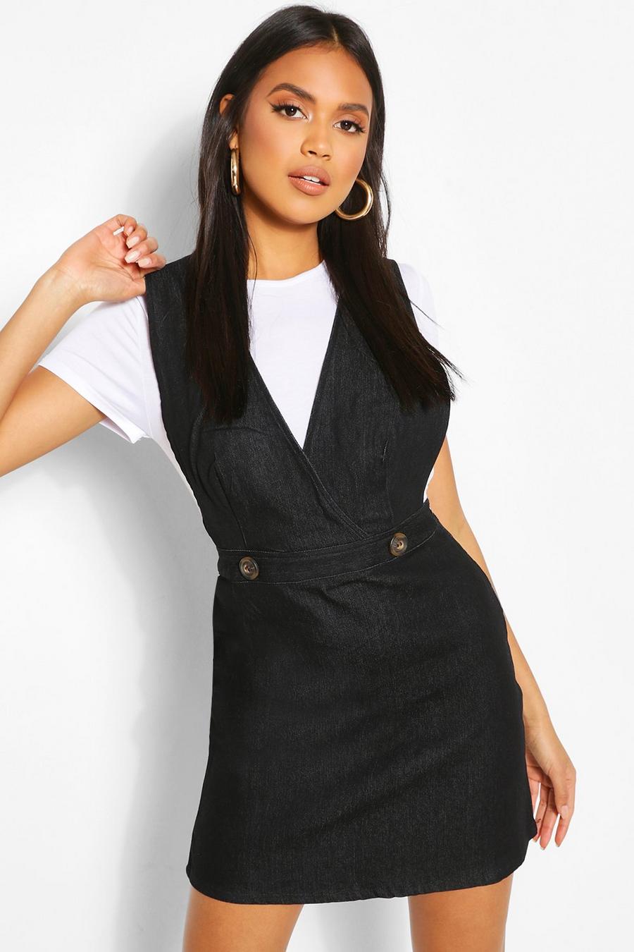 Button Front Denim Pinafore image number 1