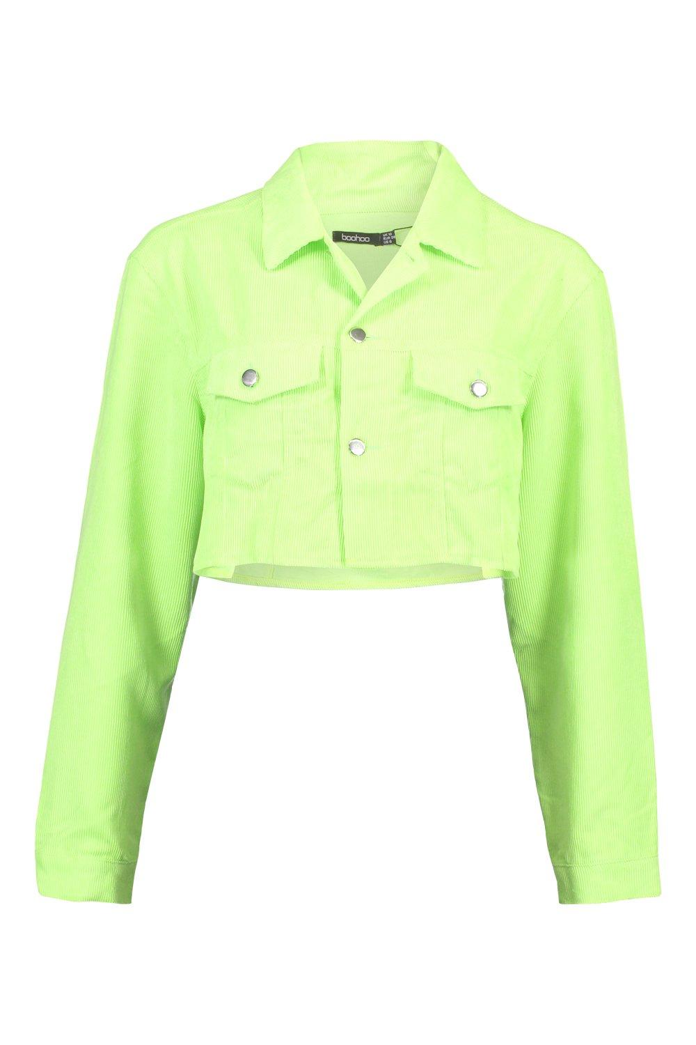 Lime green cropped clearance jacket