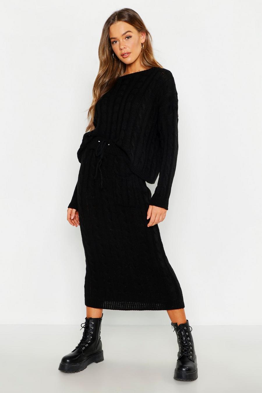 Cable Knit Skirt Co-ord image number 1