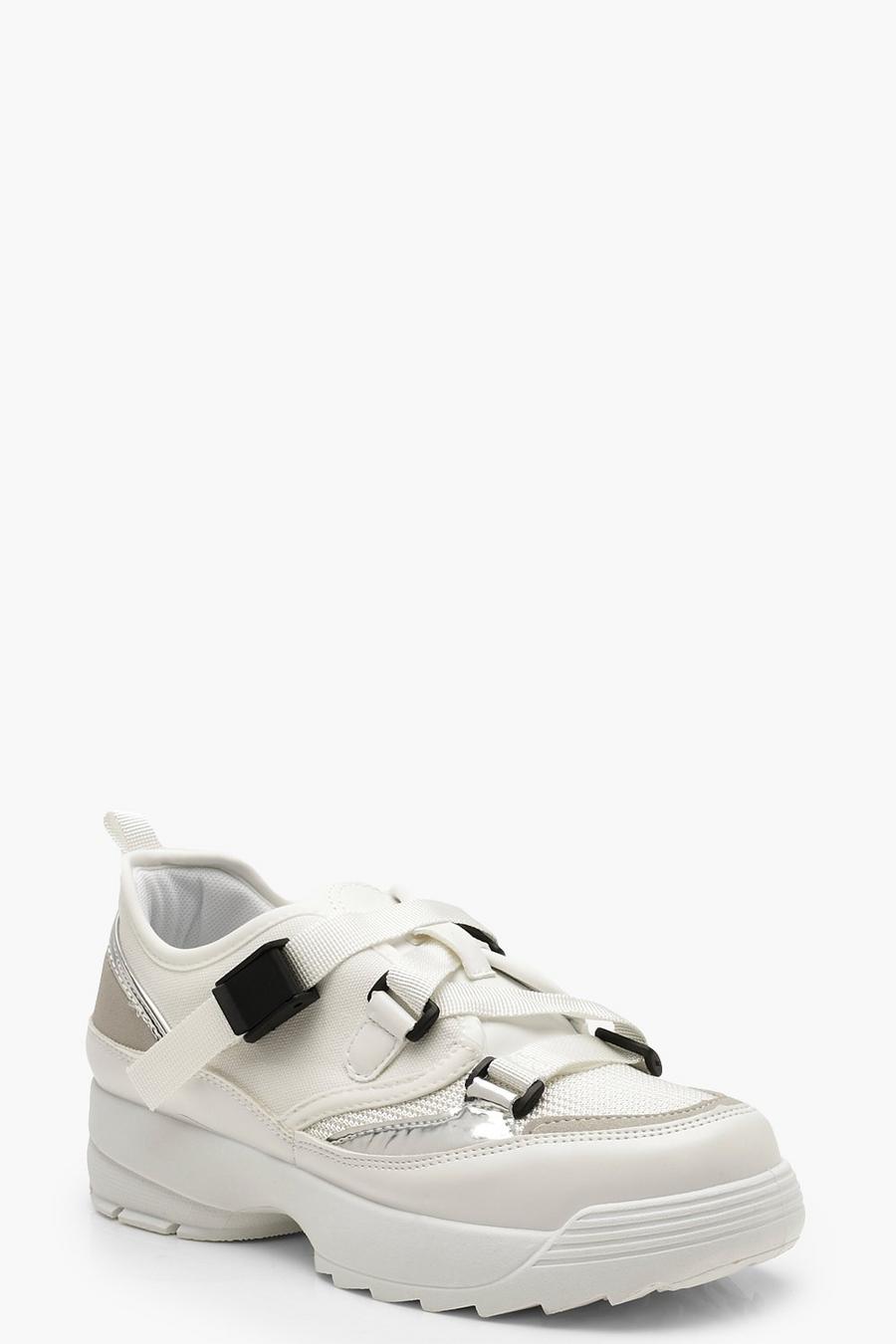 Buckle Strap Chunky Sole Sneakers image number 1