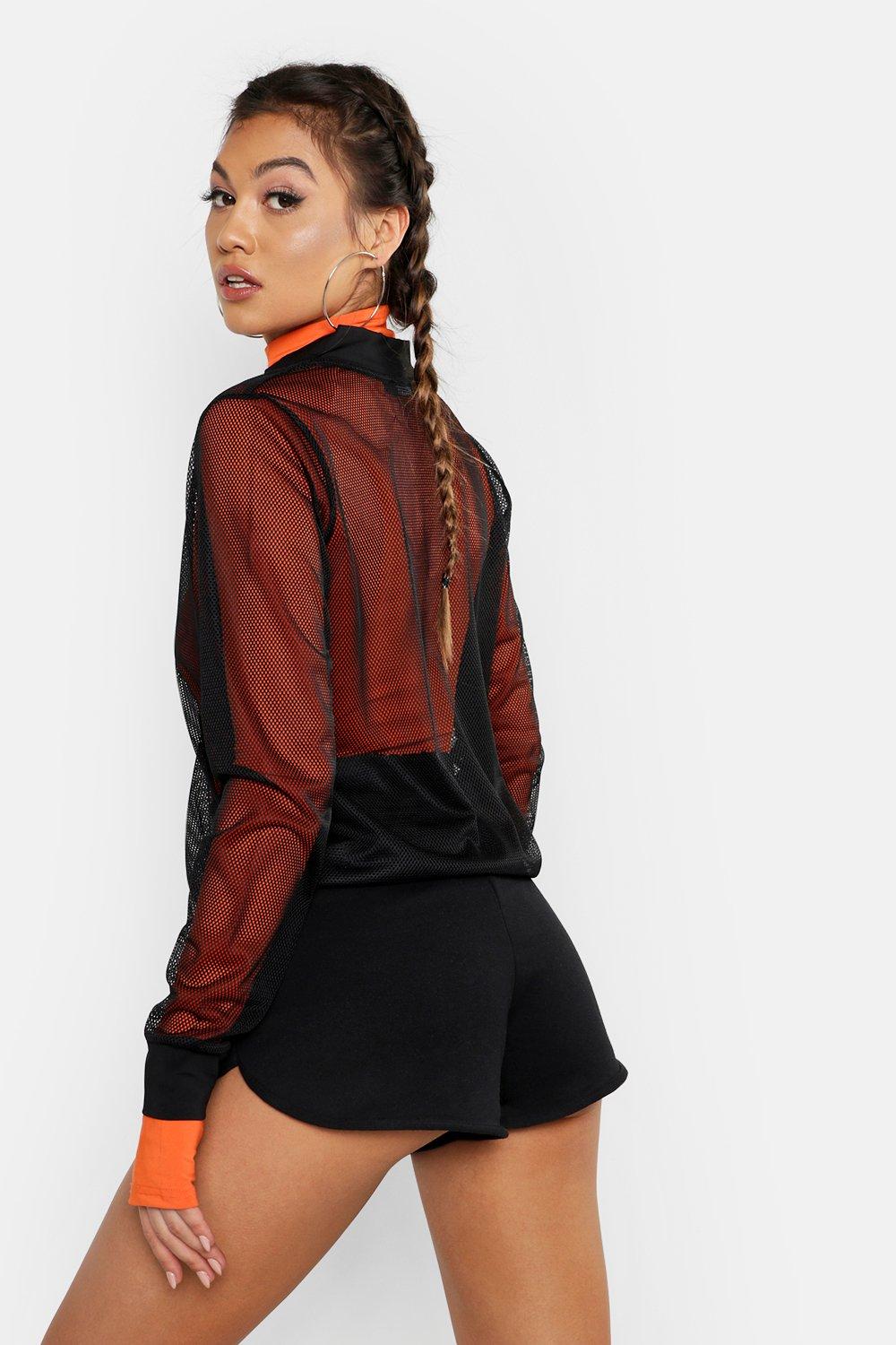 Mesh zip up on sale jacket