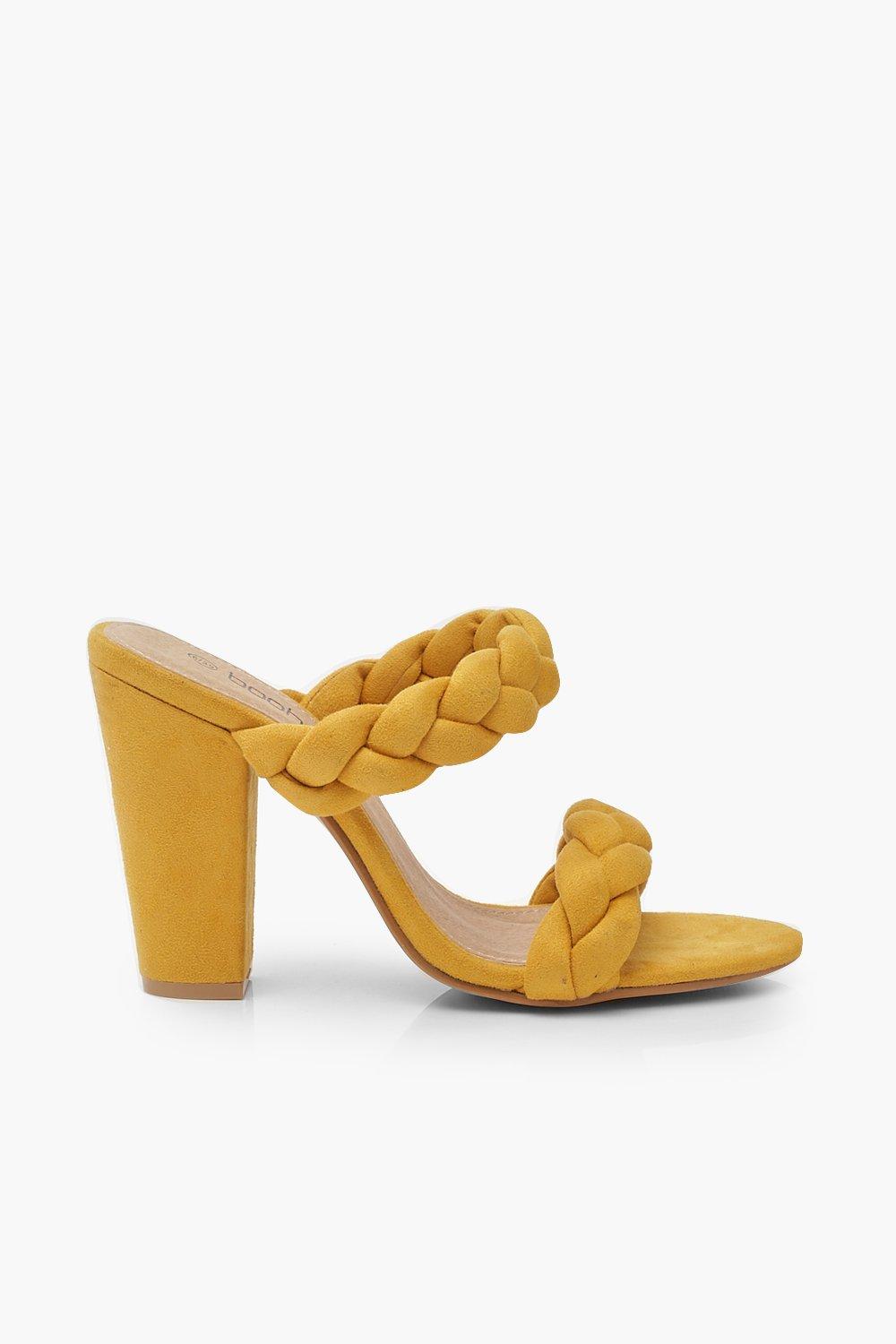 Mustard store mules shoes