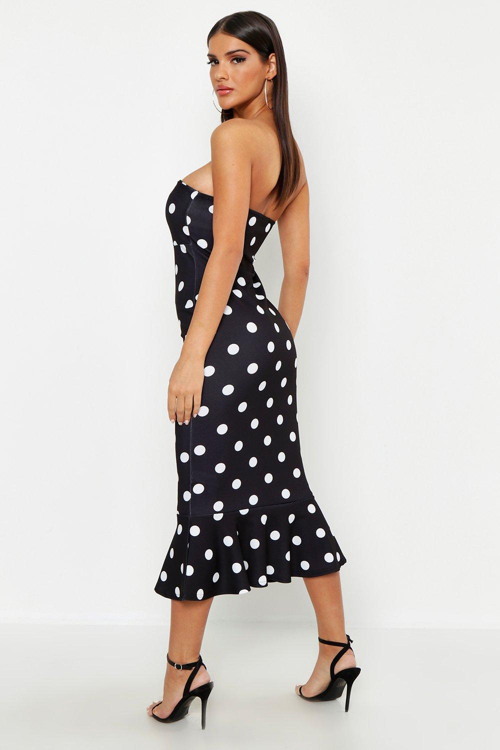 Polka dot cheap bandeau dress