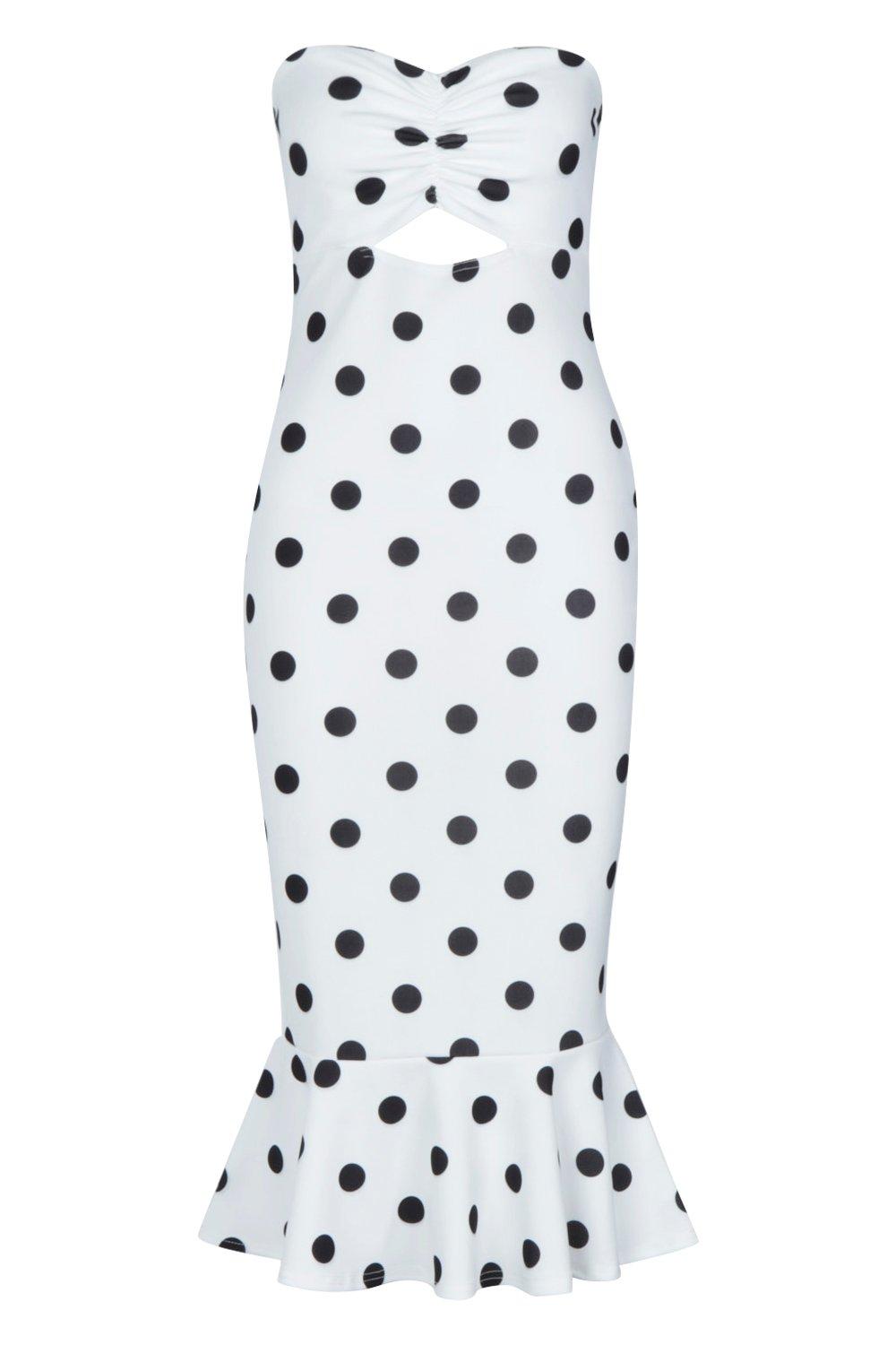 最安値！！andresd ドットドレス黒 flocky dot dress