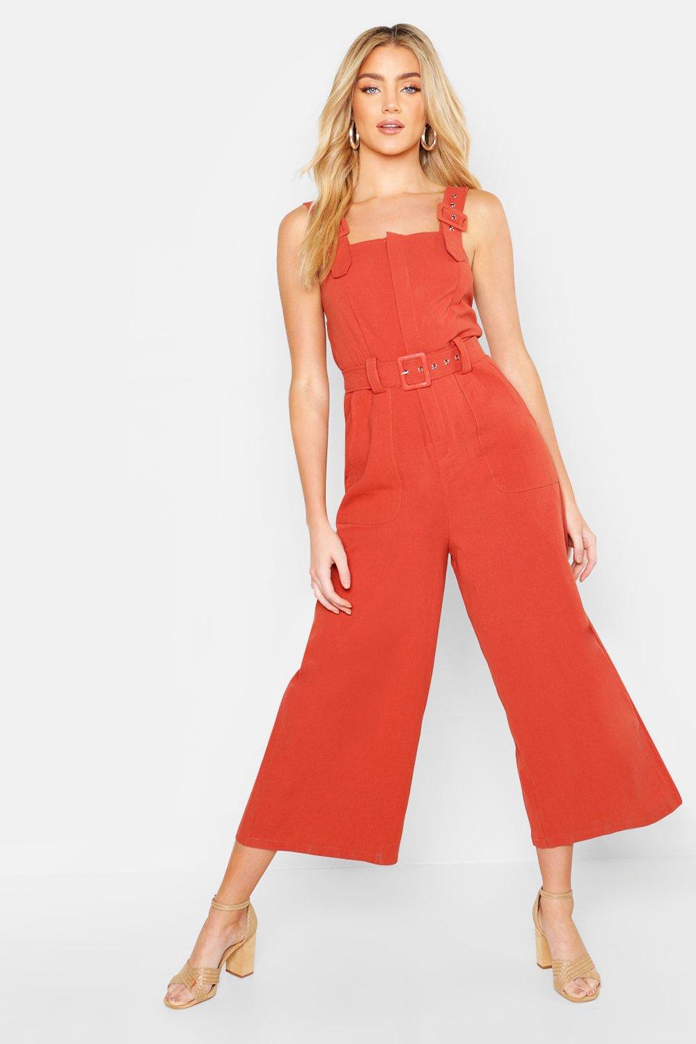 buckle strap jumpsuit