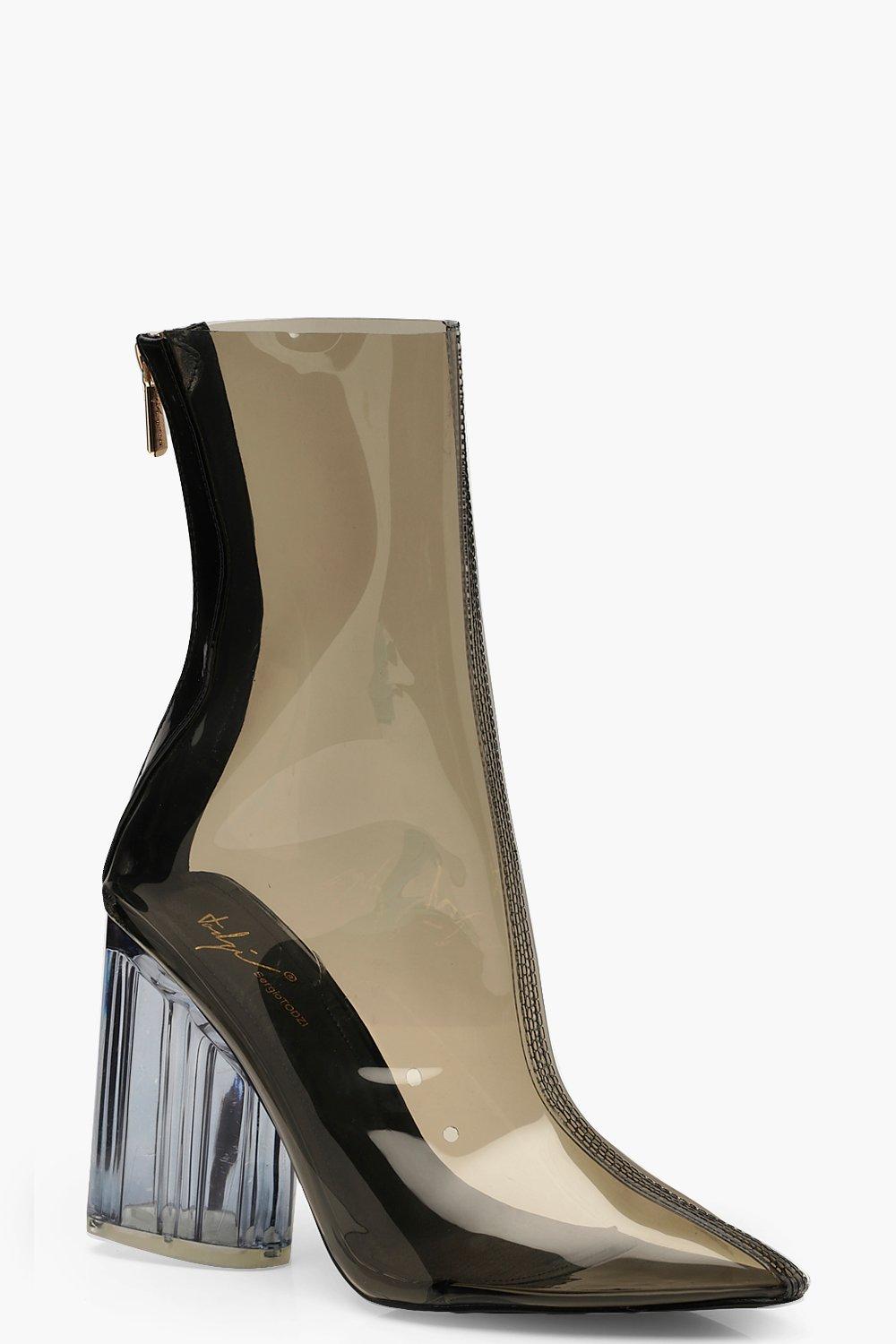 boohoo clear shoes