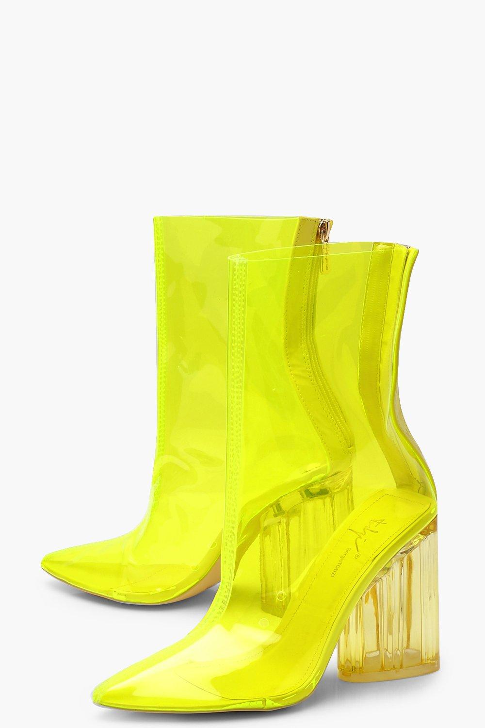 Neon boot sale heels