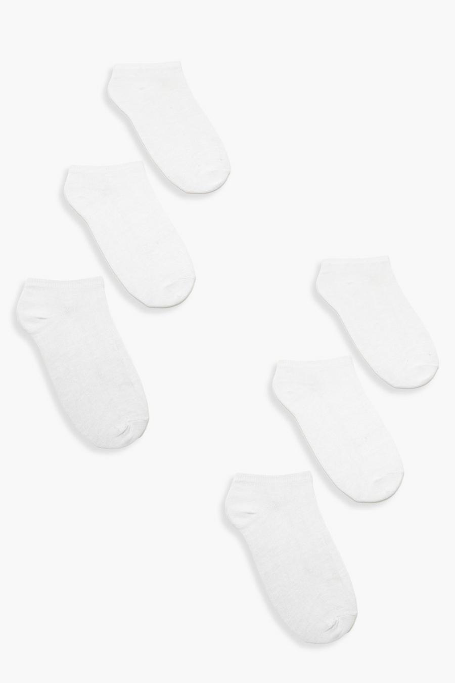 White 6 Pack Trainer Sock image number 1