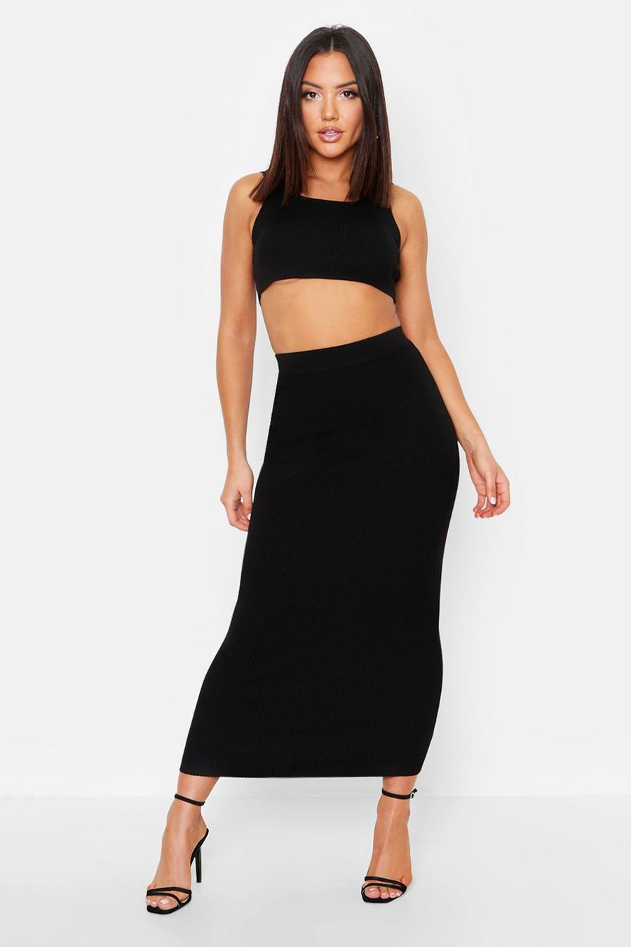 Ribbed Knit Skirt Co-Ord image number 1