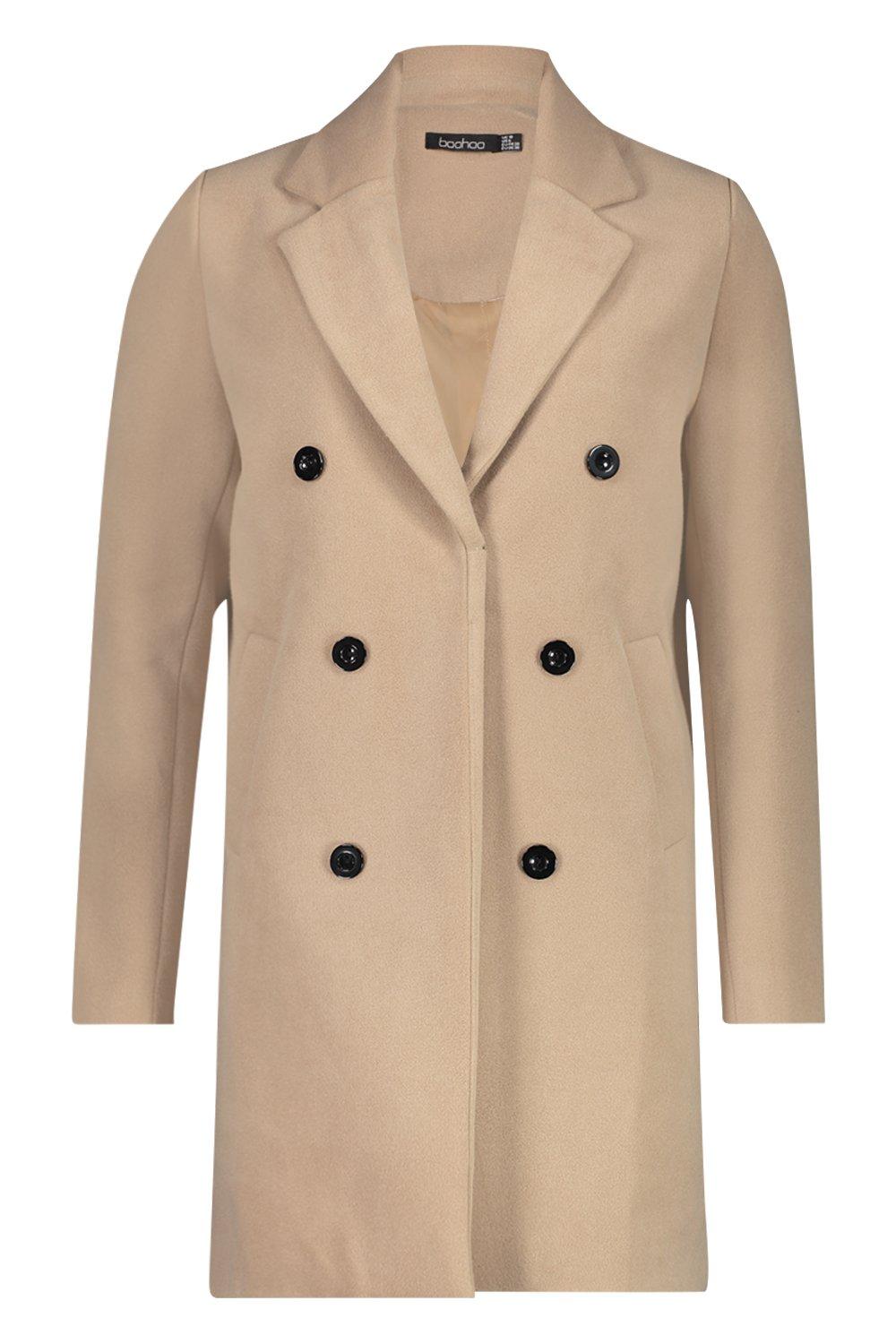 boohoo double breasted coat