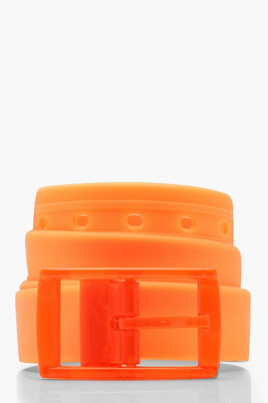 Orange Plastic Buckle Neon Belt image number 1