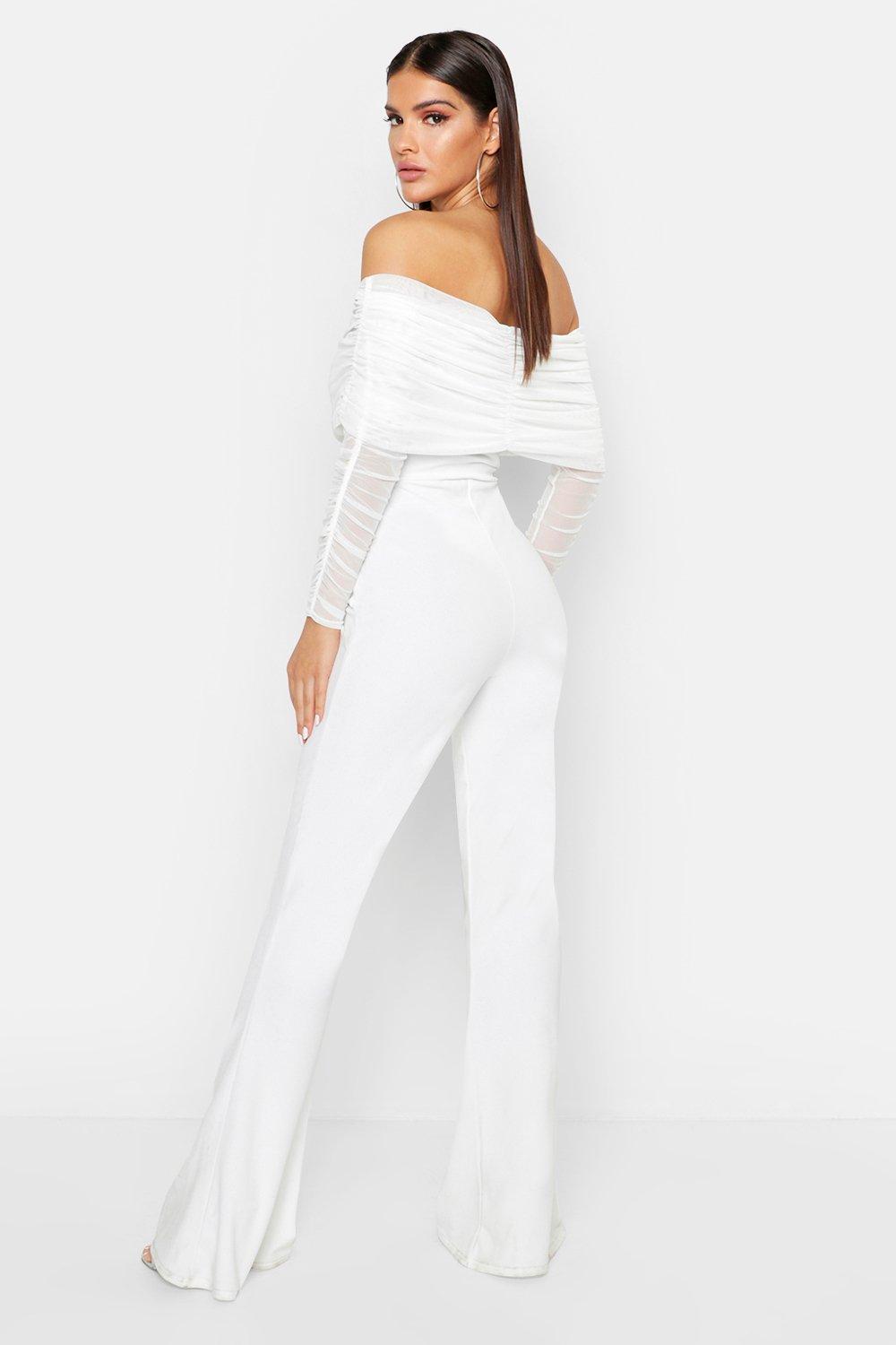 white mesh jumpsuit