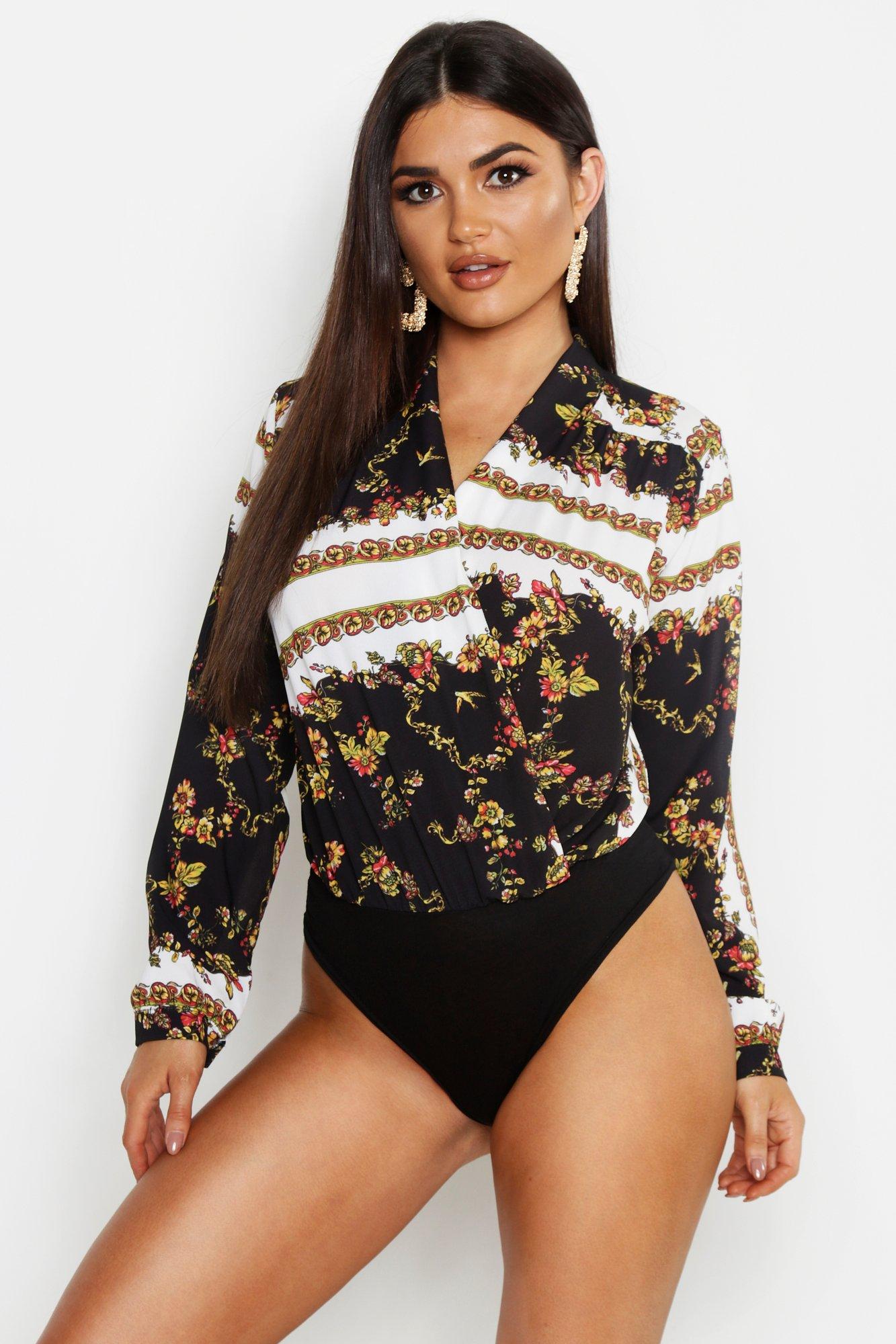 Woven Floral Bodysuit