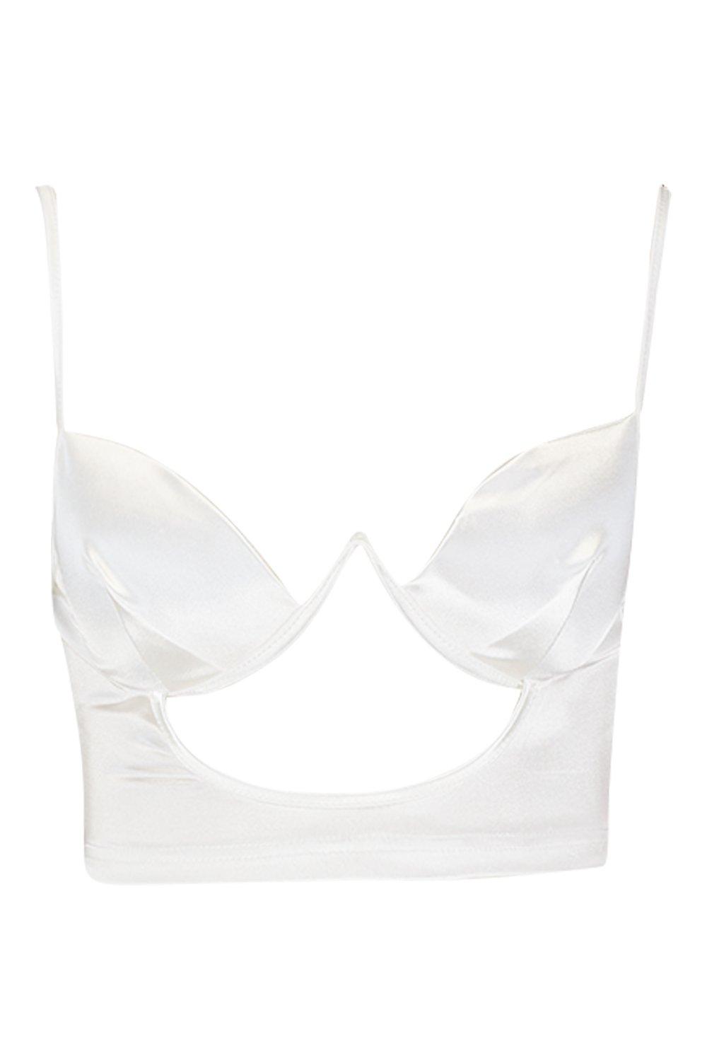 Satin Underwired Cut Out Bralet