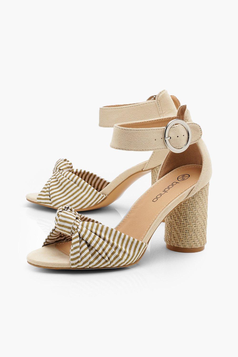 cream wide fit heeled sandals