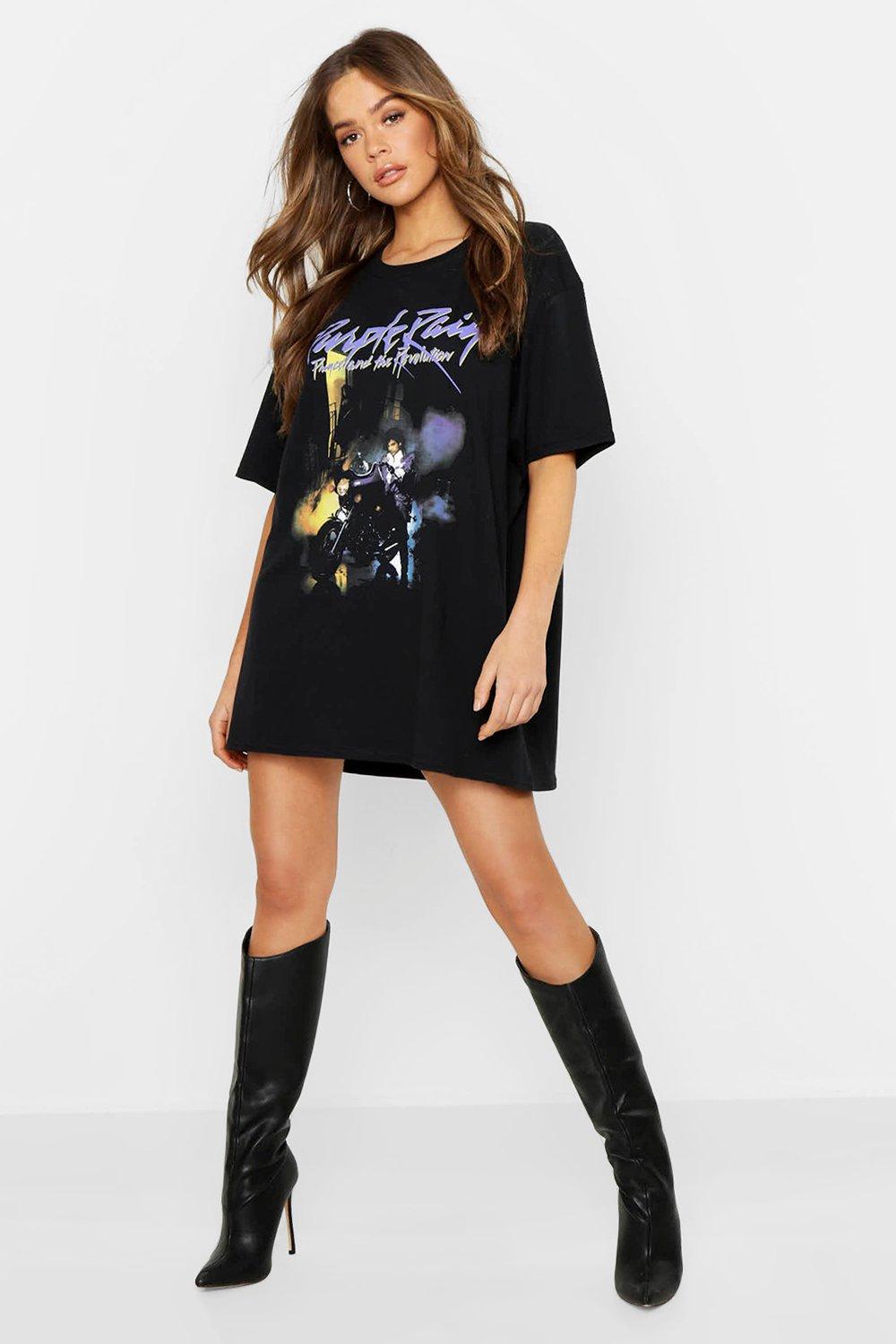 t shirt dress with thigh high boots