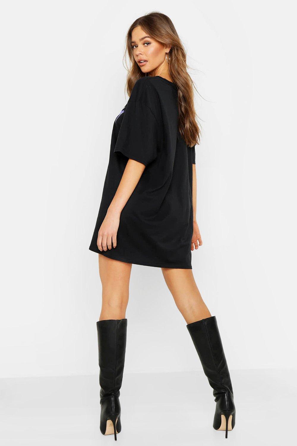 boohoo black shirt dress