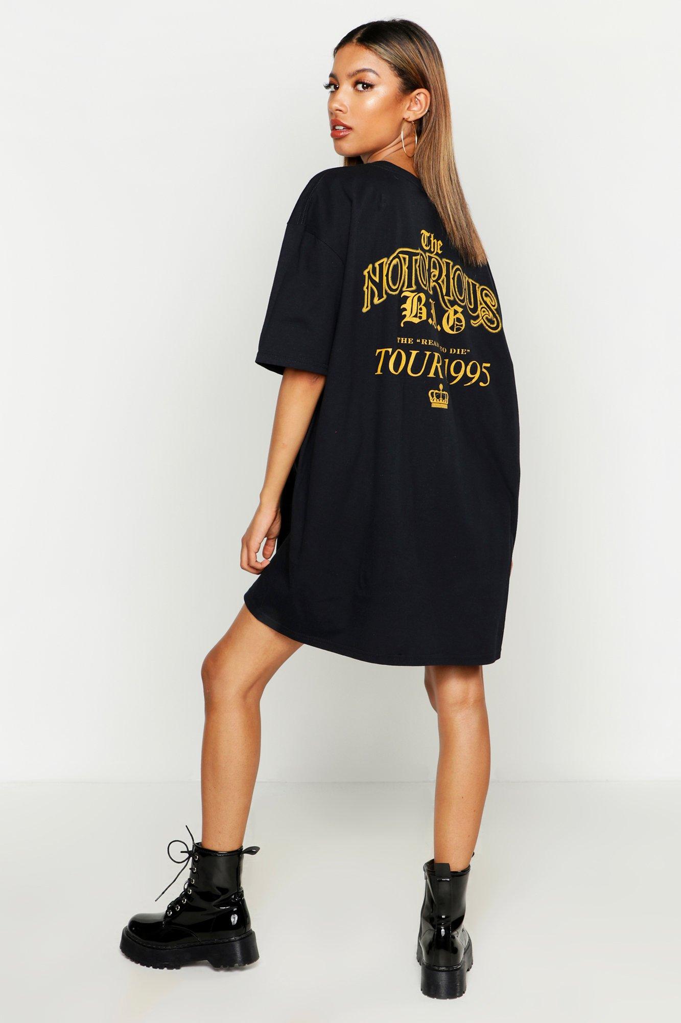 Lizenziertes BIG T Shirt Kleid mit Print auf dem Rucken